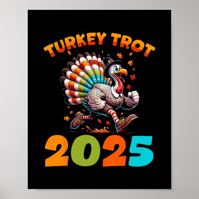 Affiche Course à pied Turkey Trot de Thanksgiving 2025 pou (Devant)