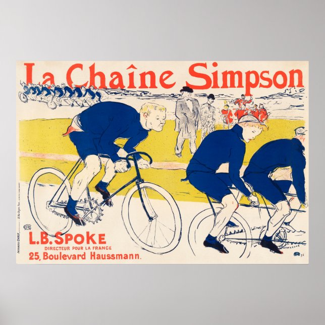 Affiche Course à vélo (Devant)