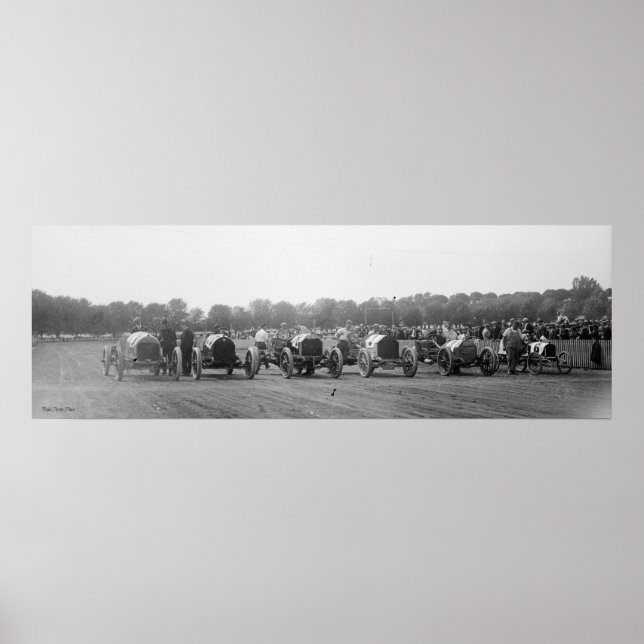 Affiche Course automobile, York, Pa., 11 mai 1915 (Devant)