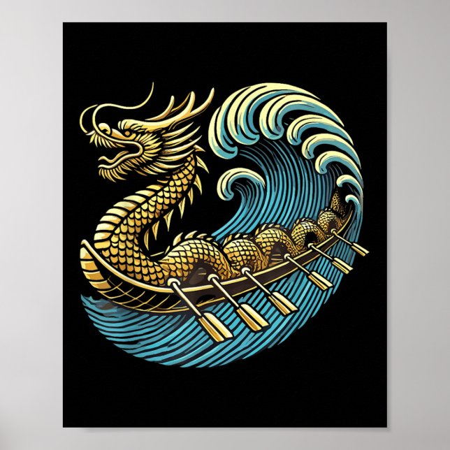 Affiche Course de bateau dragon Fête du bateau dragon (Devant)