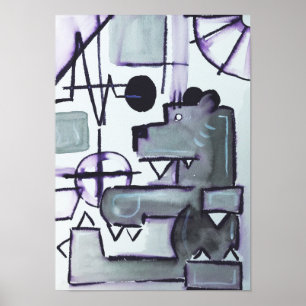 Affiche Course de blanc