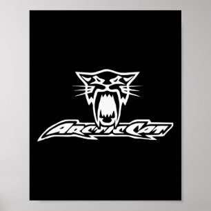Affiche Course de chats arctiques Motoneige Powersports Pu