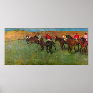 Affiche Course de chevaux avant le début par Edgar Degas