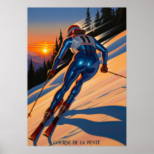 Affiche COURSE DE LA PENTE - Art original Dec