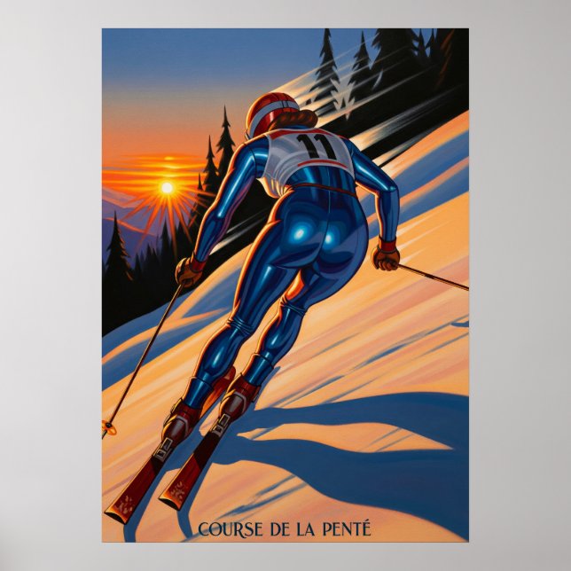 Affiche COURSE DE LA PENTE - Art original Dec (Devant)