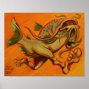 Affiche Course de poisson-chat