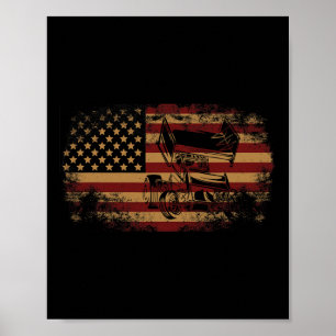 Affiche Course de terre Sprint Car Vintage Usa Américain