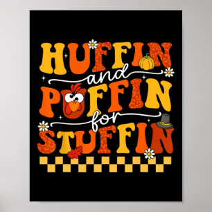 Affiche Course de Thanksgiving Trot de dinde Huffin et Puf