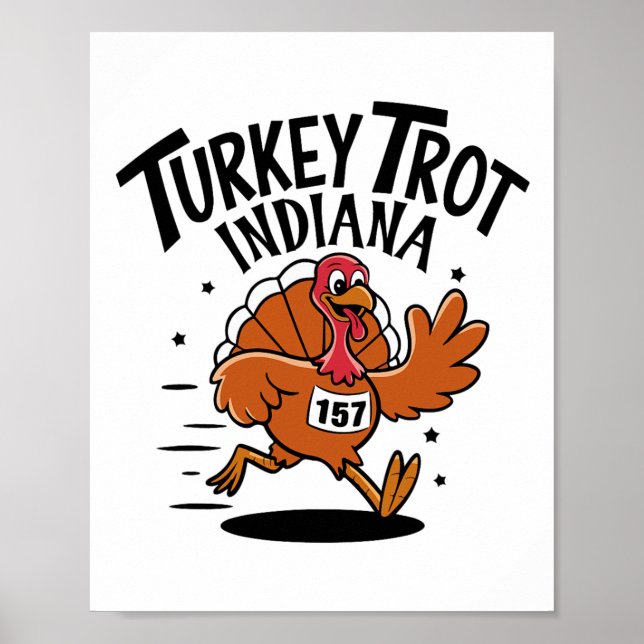 Affiche Course de Thanksgiving Turkey Trot Indiana Hommes  (Devant)