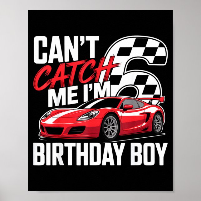 Affiche Course de voitures de course 6e anniversaire ne pe (Devant)