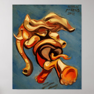 Affiche Course des éléphants