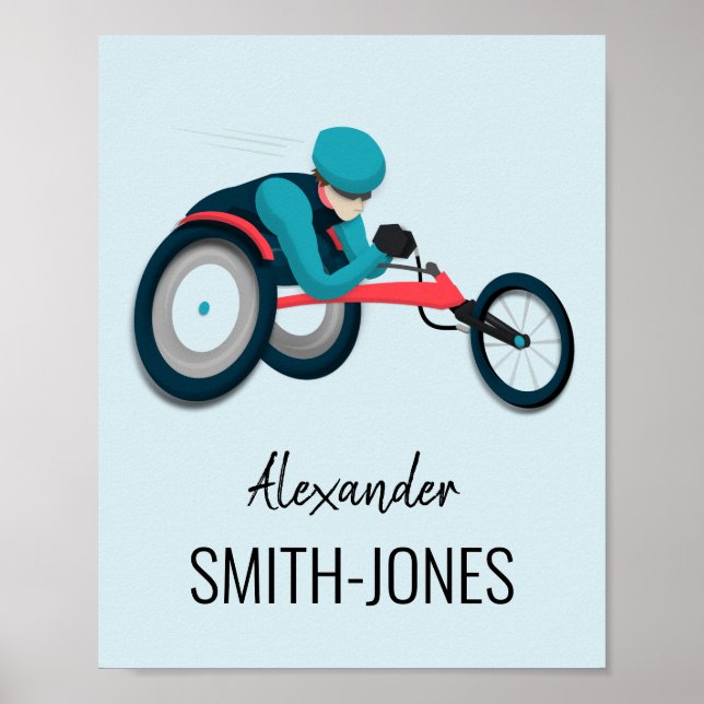 Affiche Course en fauteuil roulant (Devant)