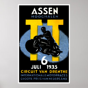 Affiche Course Internationale De Moto 1935