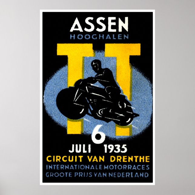 Affiche Course Internationale De Moto 1935 (Devant)