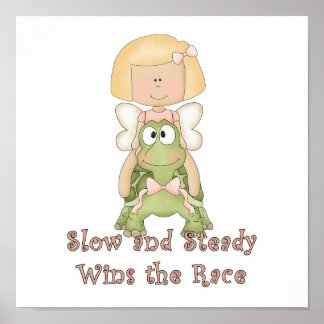Affiche Course lente et régulière remporte