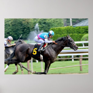 Affiche Course Saratoga - Big Bobby & jockey Junior Alvara