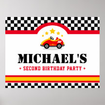 Course voiture anniversaire fête dessert table arr