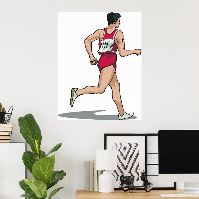 Affiche Course Walker Athlète Sports Runner en mouvement (Créateur téléchargé)