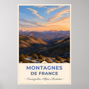 Affiche Coursegoules, France – Valley Sunset