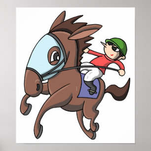Affiche Courses de chevaux.