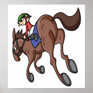 Affiche Courses de chevaux.