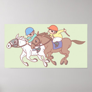 Affiche Courses de chevaux.