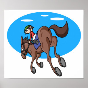 Affiche Courses de chevaux.