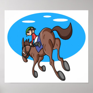 Affiche Courses de chevaux.