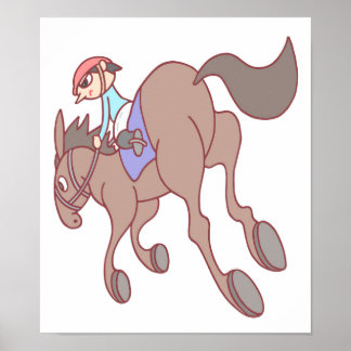 Affiche Courses de chevaux.