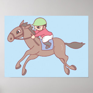 Affiche Courses de chevaux.