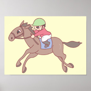 Affiche Courses de chevaux.