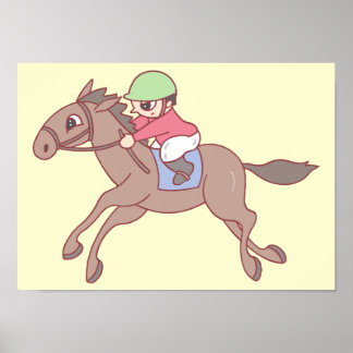 Affiche Courses de chevaux.
