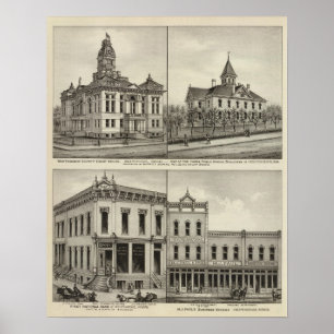 Affiche Court House, Kansas