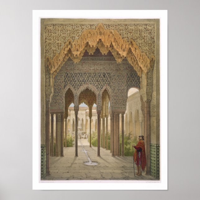 Affiche Court of the Lions, the Alhambra, Grenade, 185 (Devant)