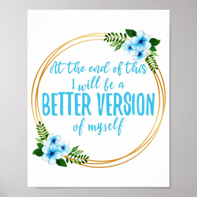 Affiche courtes affirmations sur les rêves et les objectif (Devant)