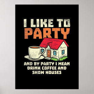 Affiche Courtier immobilier comme parti