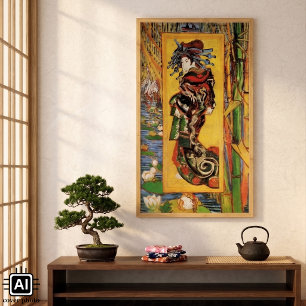 Affiche Courtisane japonaise Oiran par Vincent van Gogh