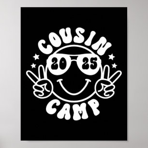 Affiche Cousin Camp 2025 Campeur Camping Feu de camp Été V