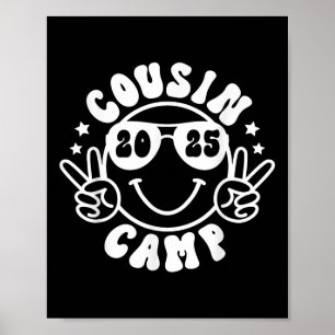 Affiche Cousin Camp 2025 Campeur Camping Feu de camp Été V