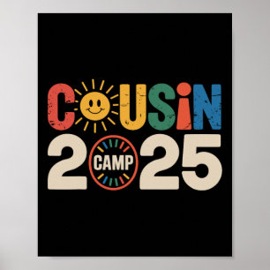 Affiche Cousin Camp 2025 Camping en plein air Vacances d'é