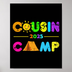 Affiche Cousin Camp 2025 Camping Vacances d'été 2025 Fami