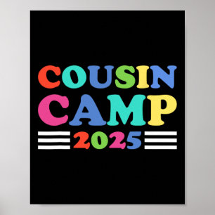 Affiche Cousin Camp 2025 Drôle de camping d'été en famille