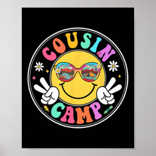 Affiche Cousin Camp 2025 Drôle Équipage de Camping d'Été F