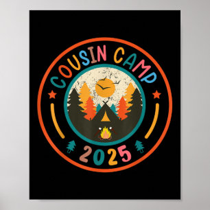 Affiche Cousin Camp 2025 Famille Réunion Camping Aventure