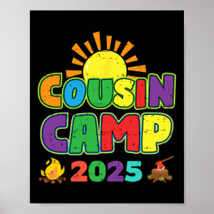 Affiche Cousin Camp 2025 Vacances en famille Camping été C