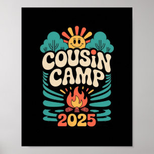 Affiche Cousin Camp 2025 Voyage de vacances d'été Correspo