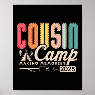 Affiche Cousin Camp Crew 2025 Faire des souvenirs Vacat de