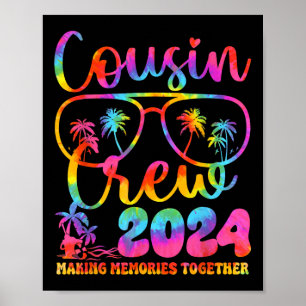 Affiche Cousin Crew 2024 Summer Vacation Beach Voyage en f