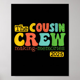 Affiche Cousin Crew 2025 Faire des souvenirs Vacances d'ét