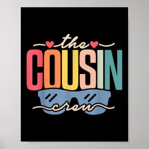 Affiche Cousin Crew 2025 Famille Réunion Famille Vacances